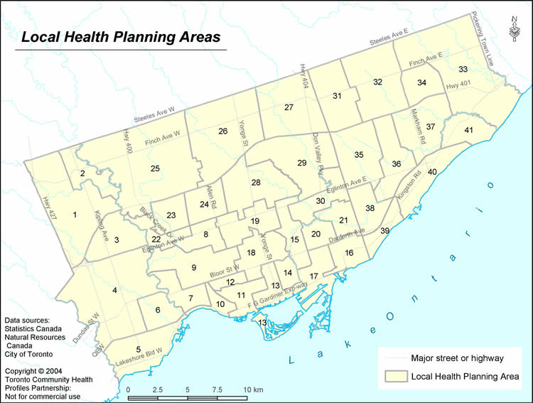Local Health Planning Areas Map